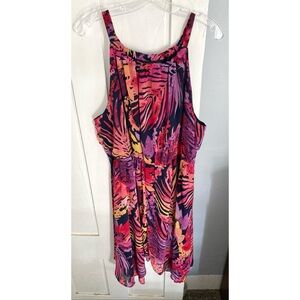 Lane Bryant 22/24 Halter Style Sundress Tropical Floral Print